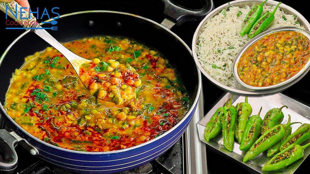 Dal Palak Tadka Pressure Cooker Jeera Rice Fried Chillies Thali