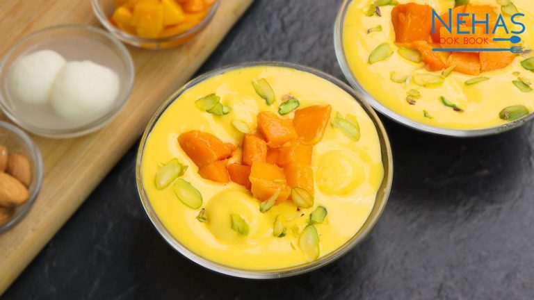 Mango delight recipe | how to make mango dessert | creamy mango custard recipe