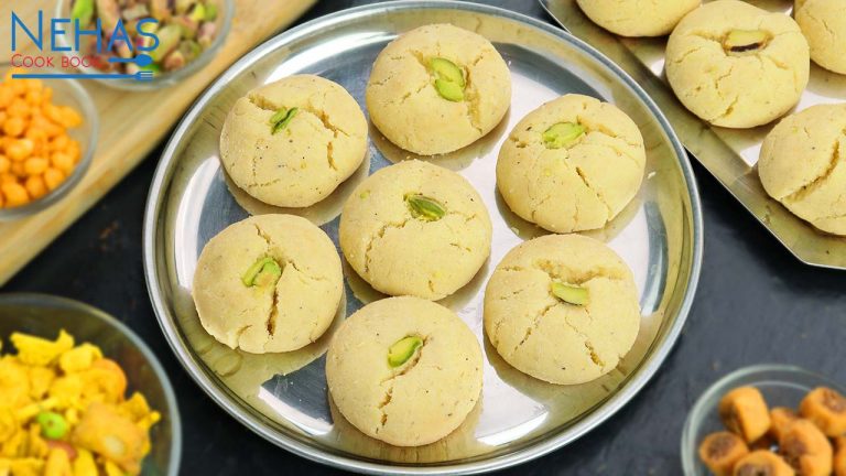 Nankhatai recipe | nankhatai biscuits | nankhatai without oven | nankhatai with oven