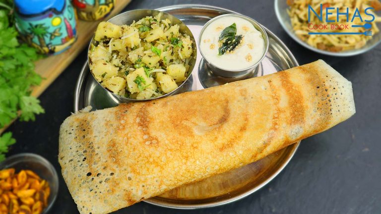 Farali dosa recipe | farali potato bhaji recipe |Farali peanut chutney recipe | vrat ka dosa