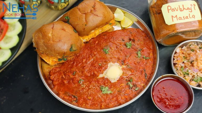 Pavbhaji recipe | how to make mumbai style pavbhaji with garlic chutney | homemade pavbhaji masala