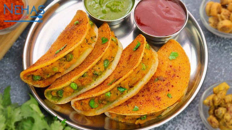 suji ka nashta recipe | stuffed rava chilla | potato stuffed rava pancake