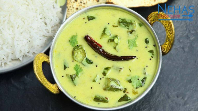 Bhindi kadhi recipe | Gujarati bhinda na kadhi | how to make bhinda kadhi