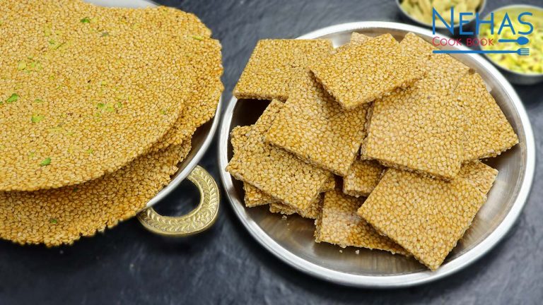 Til chikki recipe | how to make til Gud papad | crispy til Gud chikki recipe