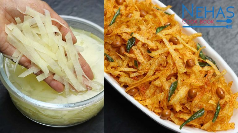 Farali chivda | aloo lachha namkeen recipe | potato lachha | potato sticks