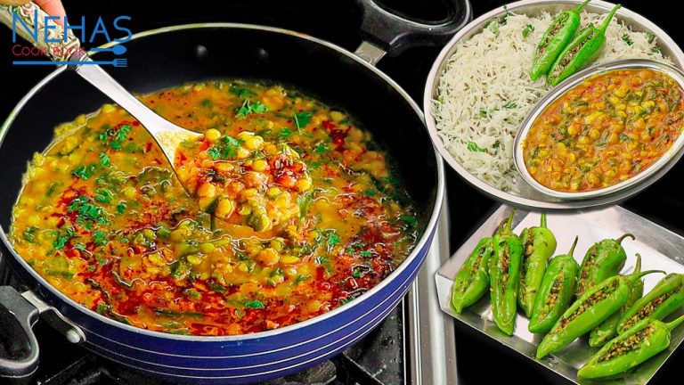 Dal palak tadka | pressure cooker jeera rice | fried chillies | thali recipe  Dal palak tadka with jeera rice