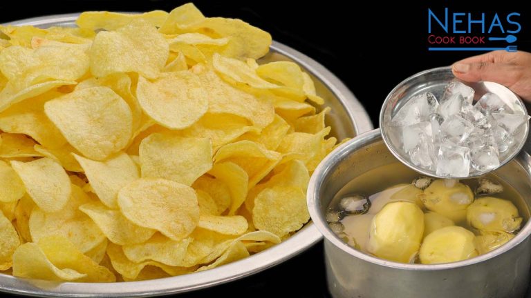 Instant potato chips recipe | instant aloo chips recipe | homemade potato chips | aloo chips