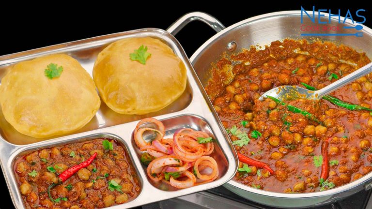 Chole bhature recipe | hotel style chole recipe | chole bhature thali recipe