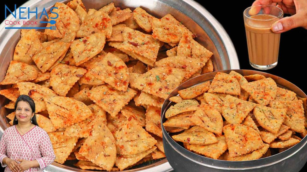 Namak Para Recipe | Aata Namak Para | Crispy Namak Para - Nehas Cook Book