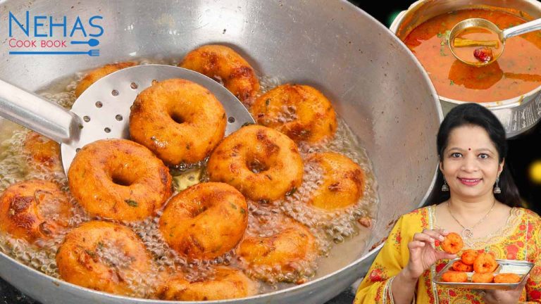 Instant medu vada recipe | medu vada from leftover rice | sambar vada recipe